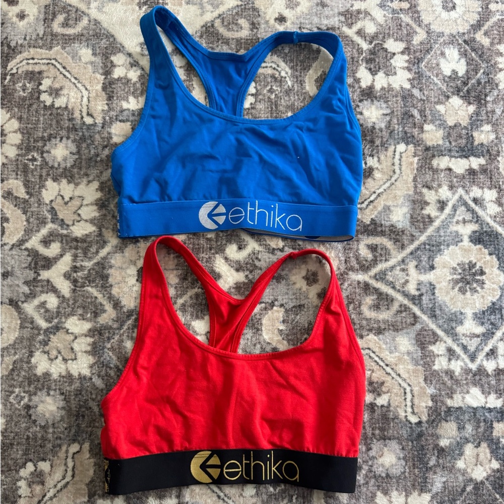 Ethika Vibrant Blue and Red Sports Bras